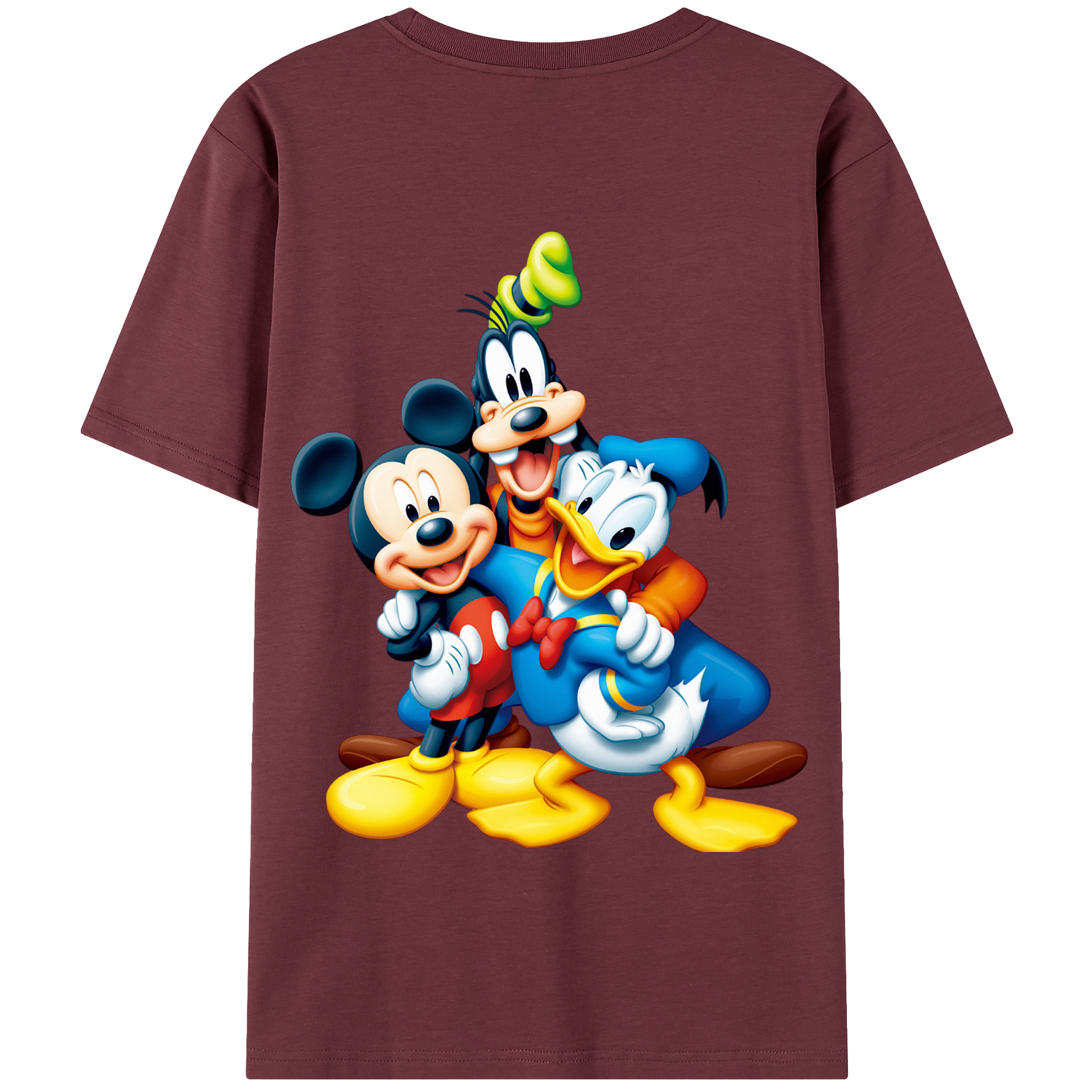 （画像用） ミッキーマウス Mickey Mouse 綿100％半袖Tシャツ（背面プリント）